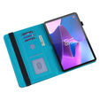 Etui do Lenovo Tab M9, With stand, Flower, niebieskie