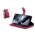 Etui z klapką do Xiaomi 14T Pro, Wallet Zipper Pocket, czerwone