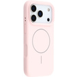 Etui silikonowe do iPhone 17 Pro Max - kompatybilne z MagSafe, antywstrząsowe, różowe