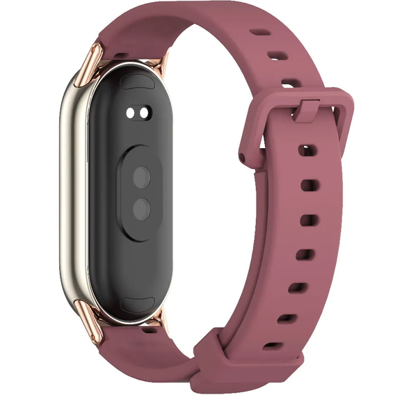 Pasek Silikonowy do Xiaomi Smart Band 10 / 9 / 8, Fioletowy