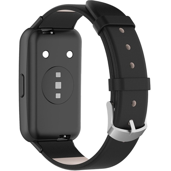Pasek ze skóry naturalnej do Huawei Band 7, Black