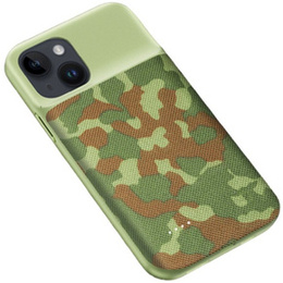 Etui z Baterią 6800mAh do iPhone 14, zielone kamuflaż