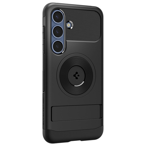 Etui Spigen do Samsung Galaxy S25 Slim Armor MagSafe, Czarne + Szkło hartowane 9H
