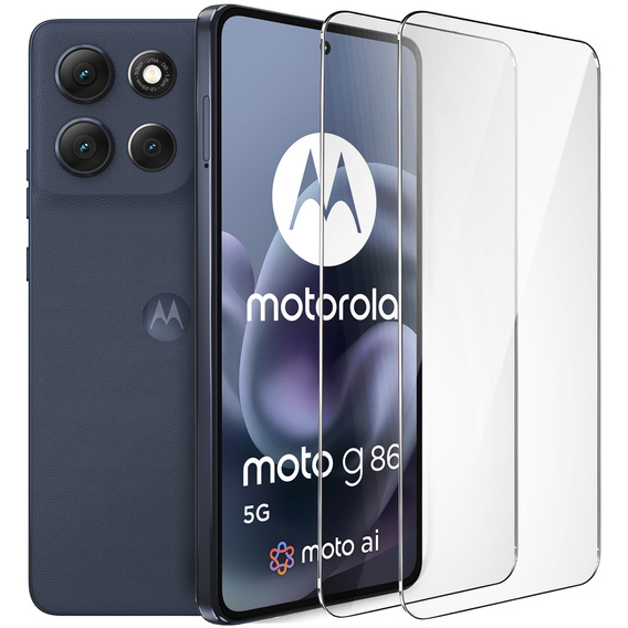 2x Szkło Hartowane do Motorola Moto G86 5G, ERBORD 9H Hard Glass, szybka