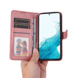 Etui z klapką do Samsung Galaxy A34 5G, Leather Wallet, różowe rose gold