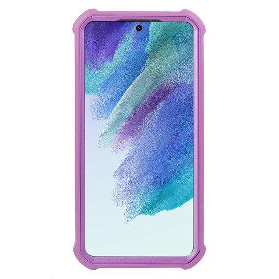 Etui pancerne do Samsung Galaxy S21 FE, Dexnor Full Body, fioletowe