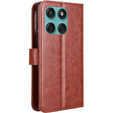 Etui z klapką do Motorola Edge 60 Fusion, Crazy Horse Wallet, brązowe