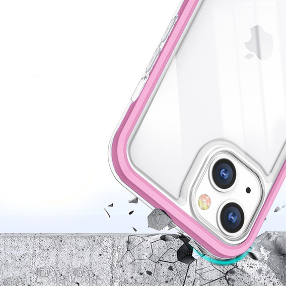 Etui ERBORD do iPhone 13 Mini, Hybrid Frame, różowe