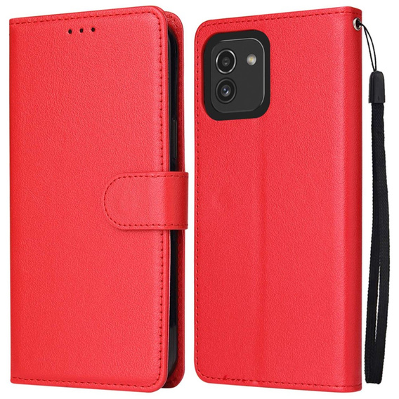 Etui Elegant Wallet do Samsung Galaxy A03, Red