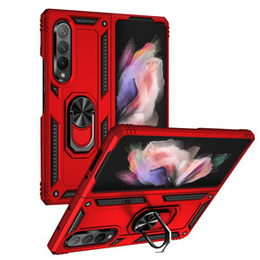 Etui pancerne do Samsung Galaxy Z Fold3 5G, Nox Case Ring, czerwone