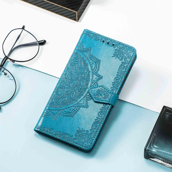 Etui z klapką do Oppo Reno 11F 5G, Mandala, niebieskie
