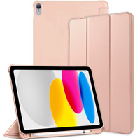 Etui do iPad 10.9" 2022 (10 gen.), Smart Pencil, z miejscem na rysik, różowe