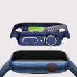 2w1 Etui + Szkło Hartowane do Apple Watch 4/5/6/SE 44MM, Granatowe/Zielone
