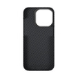 Etui BENKS Kevlar do iPhone 14 Pro, Carbon Fiber Metal Frame, do MagSafe, czarne