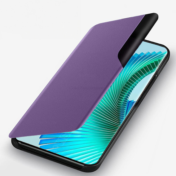 Etui z klapką do Honor Magic 6 Lite 5G, Side View, fioletowe