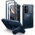 Etui pancerne do Samsung Galaxy S25, Dexnor Full Body (Two Frames), granatowe