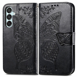 Etui z klapką do Samsung Galaxy M15 5G, Butterfly, czarne
