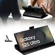 Etui z klapką do Samsung Galaxy S25 Ultra, QIALINO Leather Wallet, czarne