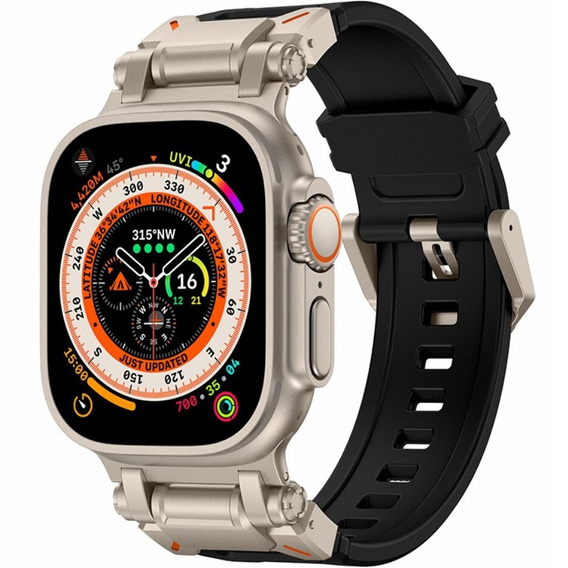 Pasek ERBORD ProTech do Apple Watch 1/2/3/4/5/6/7/8/9/10/11/SE Ultra 1/2/3 42/44/45/46/49mm, Czarny