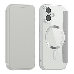 Etui z klapką do iPhone 17, RFID Wallet MagSafe z ochroną aparatu, tytanowe szare