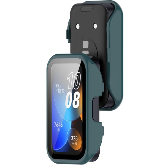 2w1 Etui + Szkło Hartowane do Huawei Band 8 / Huawei Band 9, Zielone