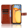 Etui z klapką do Xiaomi Redmi 13C / Poco C65, Crazy Horse Wallet, brązowe