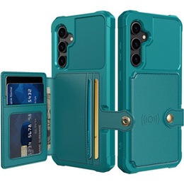 Etui do Samsung Galaxy S23 FE, Card Holder Kickstand, zielone