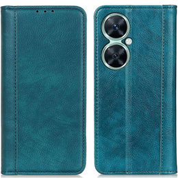 Etui do Huawei Nova 11i, Wallet Litchi Leather, zielone