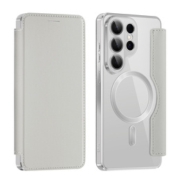 Etui z klapką do Samsung Galaxy S26 Ultra, RFID Wallet MagSafe z ochroną aparatu, tytanowe szare