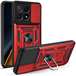 Etui pancerne do Xiaomi Poco X6 Pro 5G, CamShield Slide, czerwone