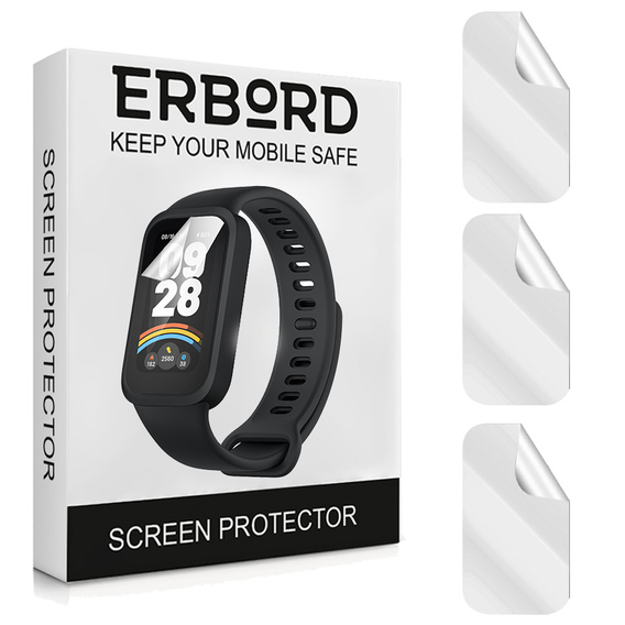 3x Folia Hydrożelowa ERBORD do Xiaomi Smart Band 9 Active