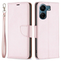 Etui z klapką do Xiaomi Redmi 13C / Poco C65, Wallet Litchi Leather, rose gold