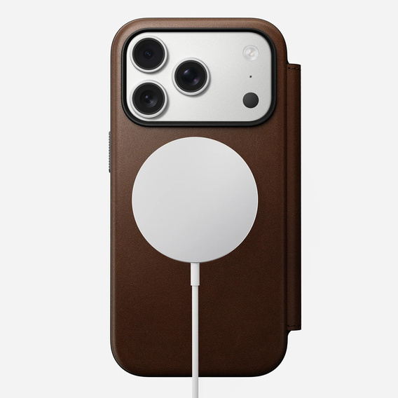 Etui Nomad do iPhone 17 Pro, Modern Leather Folio, brązowe