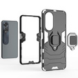 Etui do Oppo A58 4G, Kickstand Ring, czarne