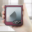 Etui do Samsung Galaxy Z Flip7 FE / Z Flip6, CASEME Litchi Leather, czerwone