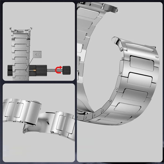 Bransoleta do Samsung Galaxy Watch Ultra 47mm (2025 / 2024), Srebrna