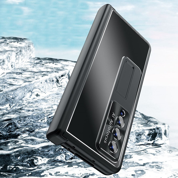 Etui ze szkłem do Samsung Galaxy Z Fold 4 5G, Premium Alloy, Black