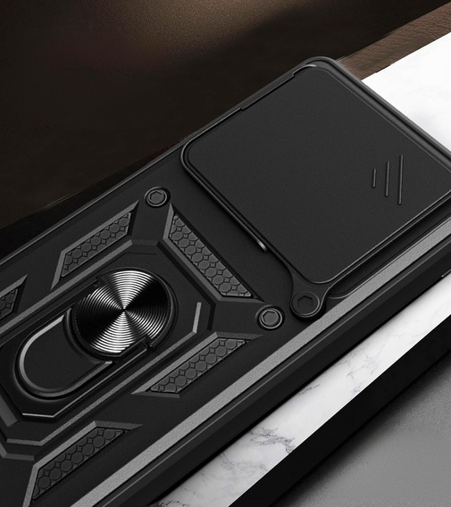 Etui pancerne do Xiaomi Poco F7 Pro, CamShield Slide, czarne