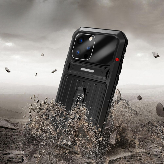 Etui do iPhone 13 Pro, Armor Kickstand, pancerne, z podstawką, czarne