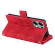Etui z klapką do Xiaomi Redmi Note 13 Pro 4G / Xiaomi Redmi Note 14S / Xiaomi Poco M6 Pro 4G, Mandala, czerwone