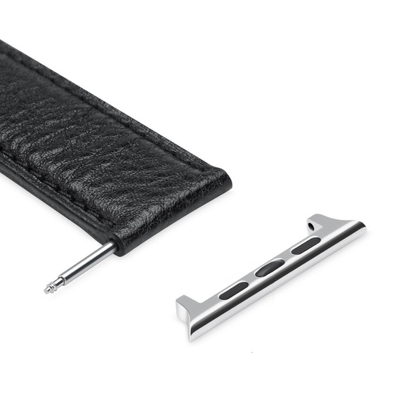 Zapięcie ze stali nierdzewnej do zegarka Apple Watch 1/2/3/4/5/6/7/8/9/10/11/SE 38/40/41/42mm, Czarne