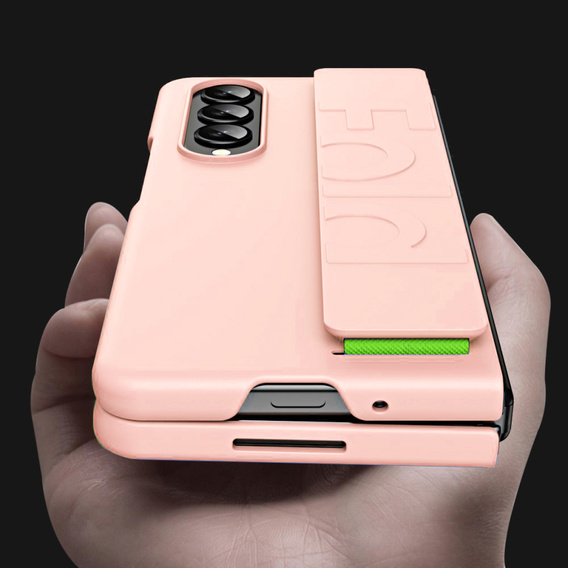 Etui do Samsung Galaxy Z Fold4 5G, z rączką, różowe