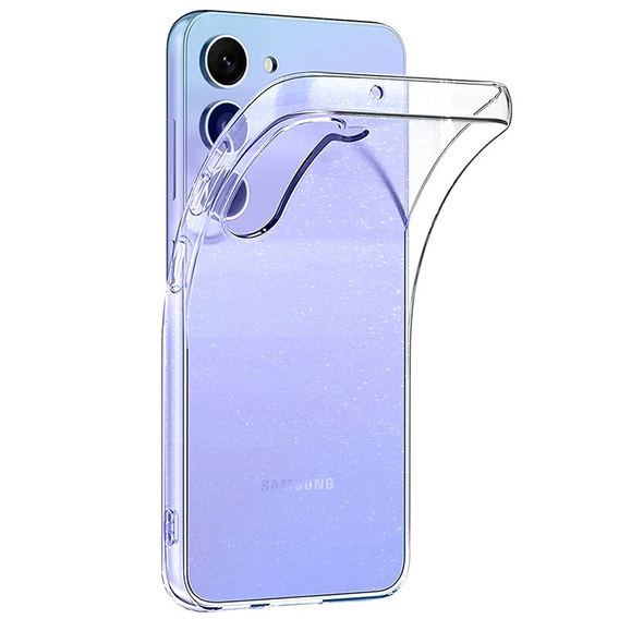 Etui do Samsung Galaxy A25, Silicone Brokat, przezroczyste + Szkło 9H