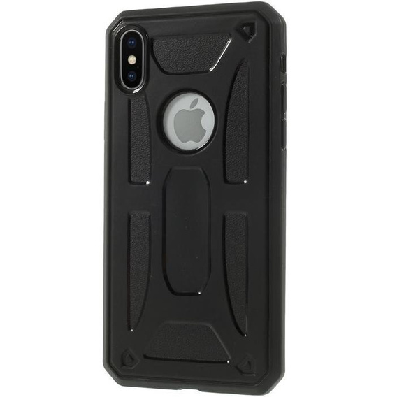 Czarne Etui PROTECTION SHELL Case do iPhone X / XS