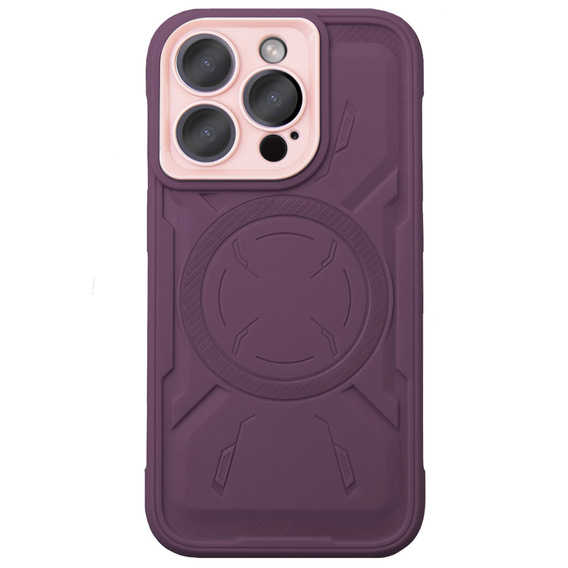 Etui do iPhone 15 Pro, ERBORD Armor Mag do MagSafe, bordowe