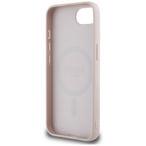 Etui GUESS do iPhone 16E, 4G Ring Classic Logo, różowe
