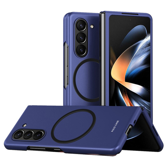 Etui Skin-touch do Samsung Galaxy Z Fold6 5G, MagSafe, niebieskie