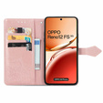 Etui z klapką do Oppo Reno 12FS / 12F, Mandala, różowe rose gold
