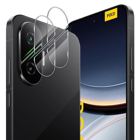 2x Szkło hartowane na aparat ERBORD do Xiaomi Poco F7, Przezroczyste