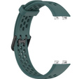 Pasek Silikonowy do Huawei Band 8 / Huawei Band 9 / Huawei Band 10, z dziurkami, Zielony